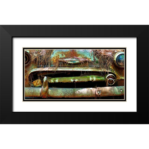 Car Graveyard V Black Modern Wood Framed Art Print with Double Matting by McLoughlin, James