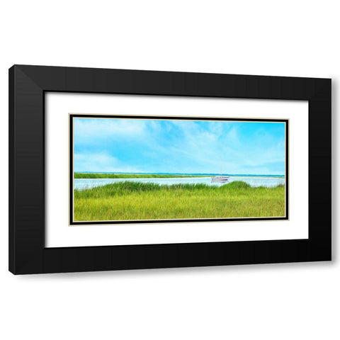 Marsh Mooring Black Modern Wood Framed Art Print with Double Matting by McLoughlin, James