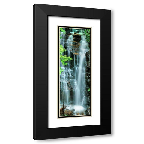 Vertical Falls I Black Modern Wood Framed Art Print with Double Matting by McLoughlin, James