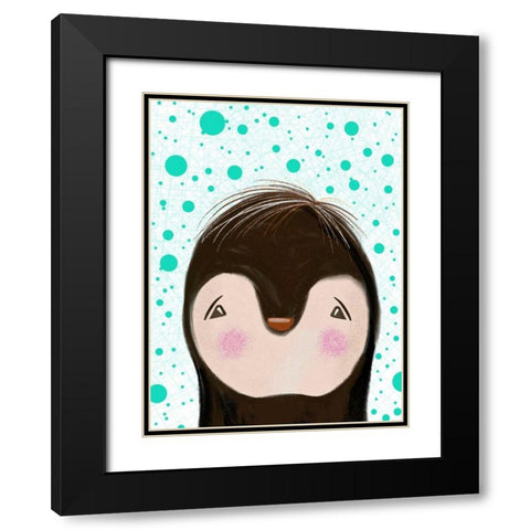 Peeky Boo II Black Modern Wood Framed Art Print with Double Matting by Moore, Regina