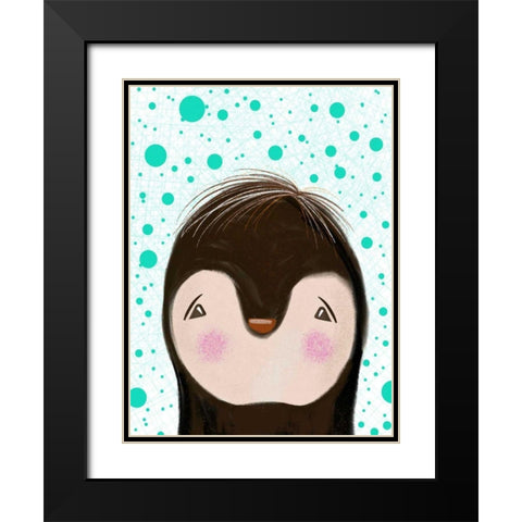 Peeky Boo II Black Modern Wood Framed Art Print with Double Matting by Moore, Regina