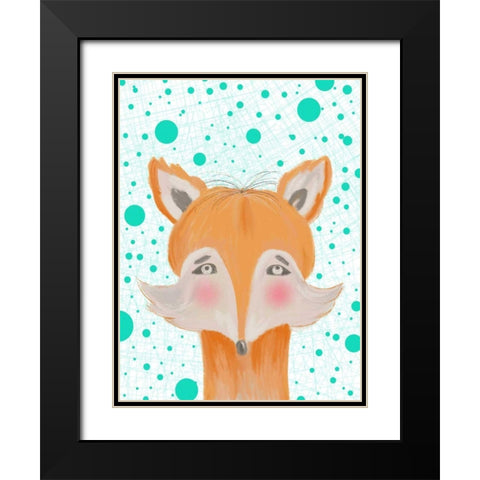 Peeky Boo IV Black Modern Wood Framed Art Print with Double Matting by Moore, Regina