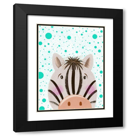 Peeky Boo V Black Modern Wood Framed Art Print with Double Matting by Moore, Regina