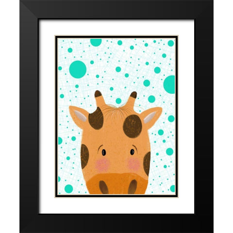 Peeky Boo VI Black Modern Wood Framed Art Print with Double Matting by Moore, Regina