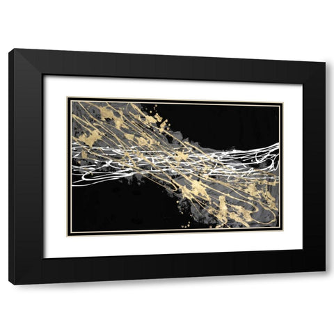 Mistral III in Black Black Modern Wood Framed Art Print with Double Matting by Willett, Michael