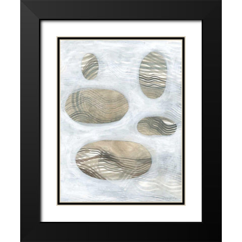 Neutral River Rocks IV Black Modern Wood Framed Art Print with Double Matting by Lam, Vanna