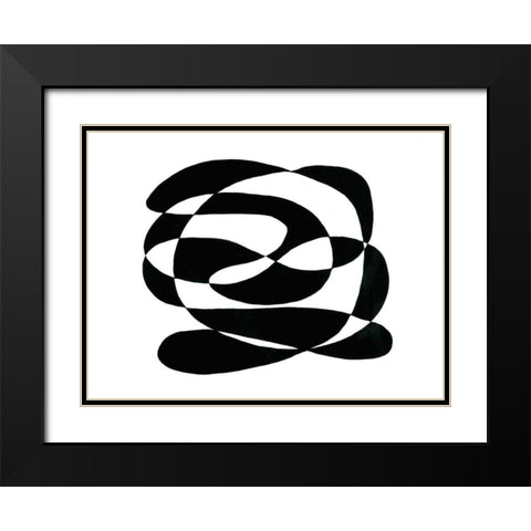 Tenuous I Black Modern Wood Framed Art Print with Double Matting by Stramel, Renee W.