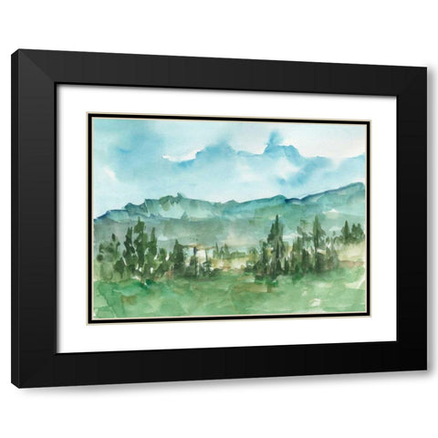 Stand of Evergreens I Black Modern Wood Framed Art Print with Double Matting by Harper, Ethan