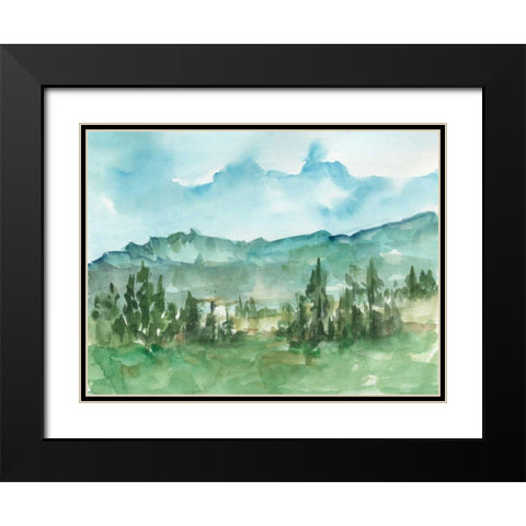 Stand of Evergreens I Black Modern Wood Framed Art Print with Double Matting by Harper, Ethan