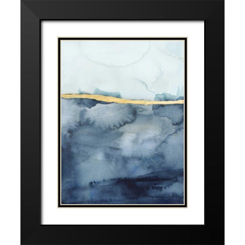 Coastal Horizon I Black Modern Wood Framed Art Print with Double Matting by Borges, Victoria