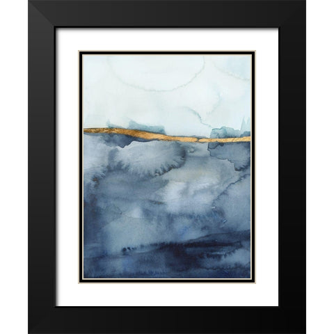 Coastal Horizon I Black Modern Wood Framed Art Print with Double Matting by Borges, Victoria