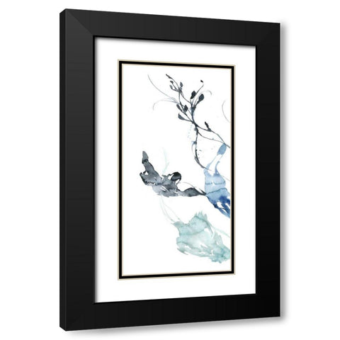 Ocean Etude Triptych I Black Modern Wood Framed Art Print with Double Matting by Goldberger, Jennifer