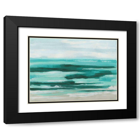 Mint Surf II Black Modern Wood Framed Art Print with Double Matting by Vess, June Erica