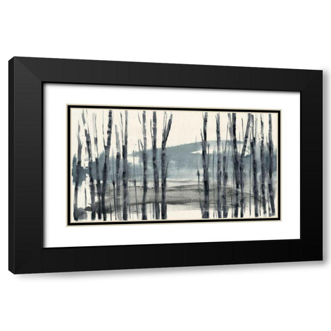 Fluid Treeline I Black Modern Wood Framed Art Print with Double Matting by Goldberger, Jennifer