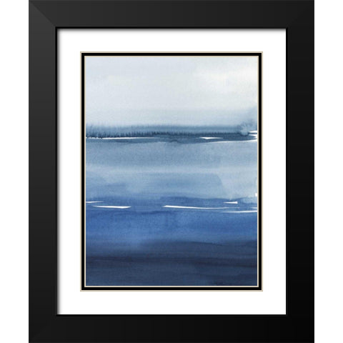 La Mar Azul I Black Modern Wood Framed Art Print with Double Matting by Popp, Grace