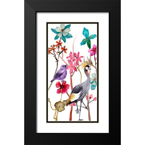 Tangled Garden I Black Modern Wood Framed Art Print with Double Matting by Wang, Melissa