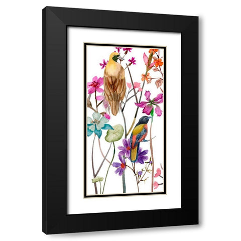 Tangled Garden II Black Modern Wood Framed Art Print with Double Matting by Wang, Melissa