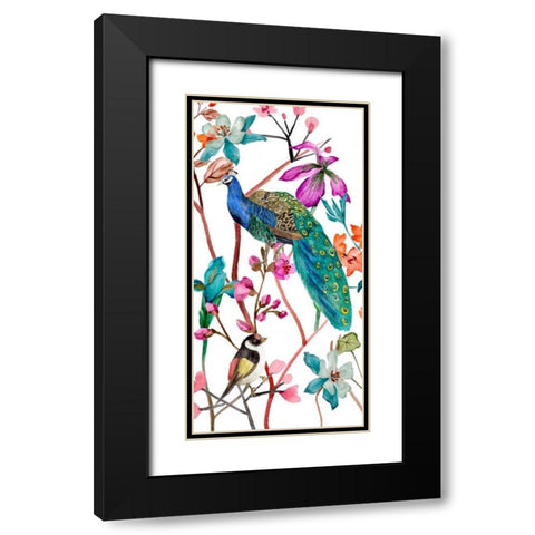 Tangled Garden III Black Modern Wood Framed Art Print with Double Matting by Wang, Melissa