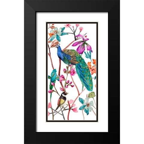 Tangled Garden III Black Modern Wood Framed Art Print with Double Matting by Wang, Melissa