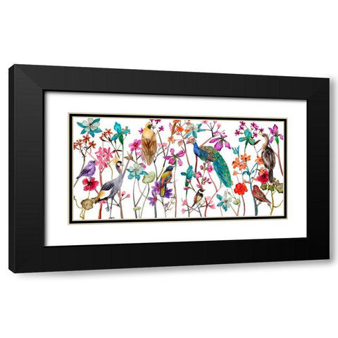 Tangled Garden V Black Modern Wood Framed Art Print with Double Matting by Wang, Melissa