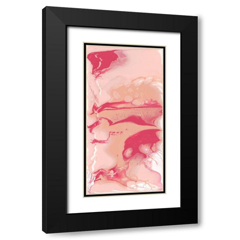 Bubble Flux II Black Modern Wood Framed Art Print with Double Matting by Studio W