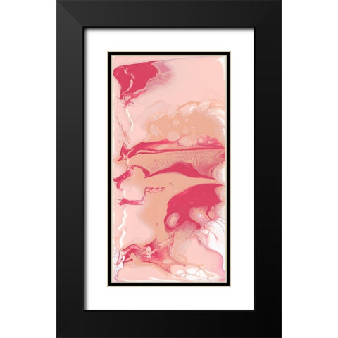 Bubble Flux II Black Modern Wood Framed Art Print with Double Matting by Studio W