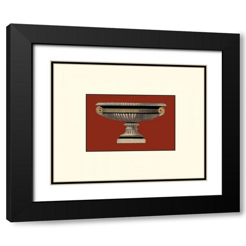 Small Antique Vase I Black Modern Wood Framed Art Print with Double Matting by Antonini, Da Carlo