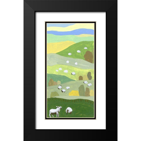 Mountain Sheep I Black Modern Wood Framed Art Print with Double Matting by Wang, Melissa