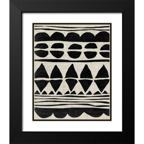 Monochrome Quilt I Black Modern Wood Framed Art Print with Double Matting by Wang, Melissa