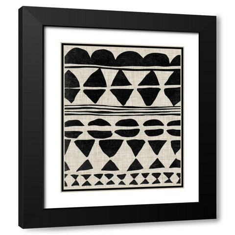 Monochrome Quilt II Black Modern Wood Framed Art Print with Double Matting by Wang, Melissa