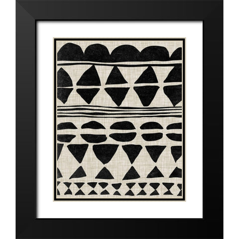 Monochrome Quilt II Black Modern Wood Framed Art Print with Double Matting by Wang, Melissa