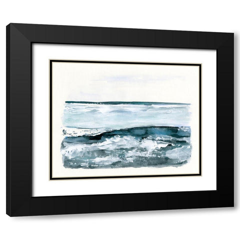 Choppy Surf I Black Modern Wood Framed Art Print with Double Matting by Barnes, Victoria