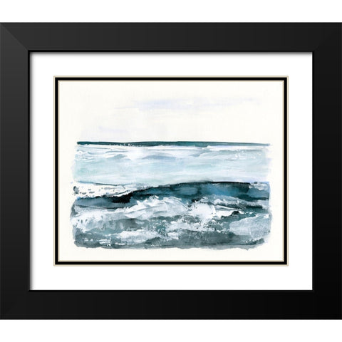 Choppy Surf I Black Modern Wood Framed Art Print with Double Matting by Barnes, Victoria