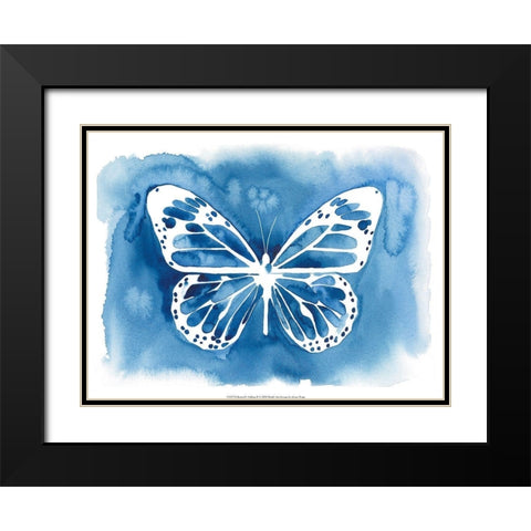 Butterfly Inkling II Black Modern Wood Framed Art Print with Double Matting by Popp, Grace