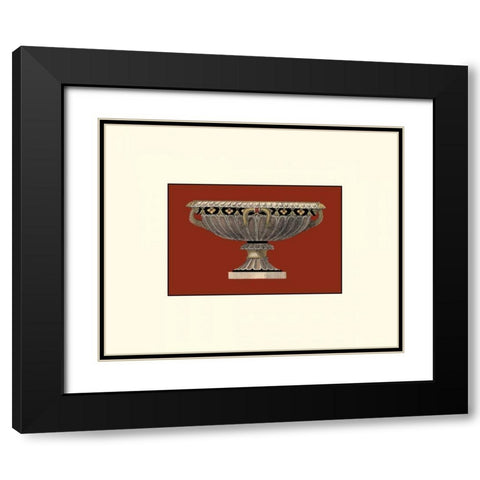 Small Antique Vase II Black Modern Wood Framed Art Print with Double Matting by Antonini, Da Carlo