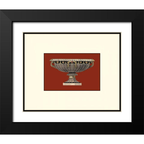 Small Antique Vase II Black Modern Wood Framed Art Print with Double Matting by Antonini, Da Carlo