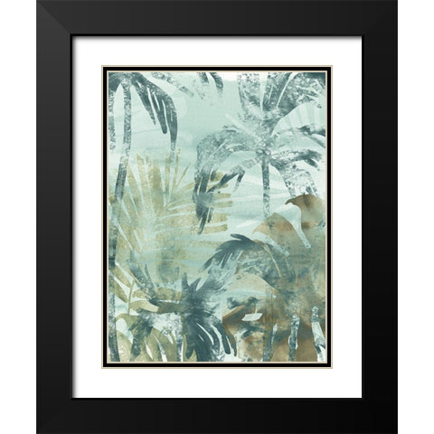 Palm Island II Black Modern Wood Framed Art Print with Double Matting by Vess, June Erica