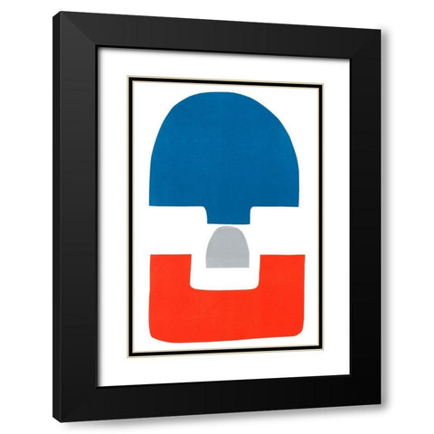 Primary Arches V Black Modern Wood Framed Art Print with Double Matting by Delamater, Rob