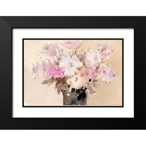 Mauve Arrangement II Black Modern Wood Framed Art Print with Double Matting by Dixon, Samuel