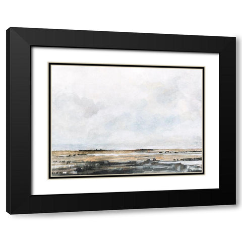 Ocean Inlet II Black Modern Wood Framed Art Print with Double Matting by Caroline, Emma
