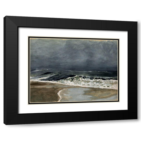 Moody Sea I Black Modern Wood Framed Art Print with Double Matting by Barnes, Victoria