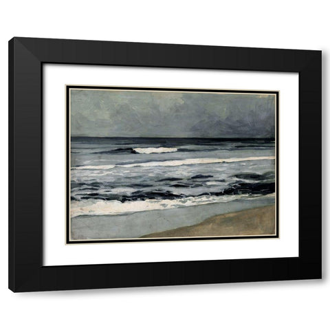 Moody Sea II Black Modern Wood Framed Art Print with Double Matting by Barnes, Victoria