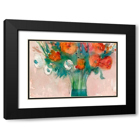 Abundant Bouquet II Black Modern Wood Framed Art Print with Double Matting by Dixon, Samuel