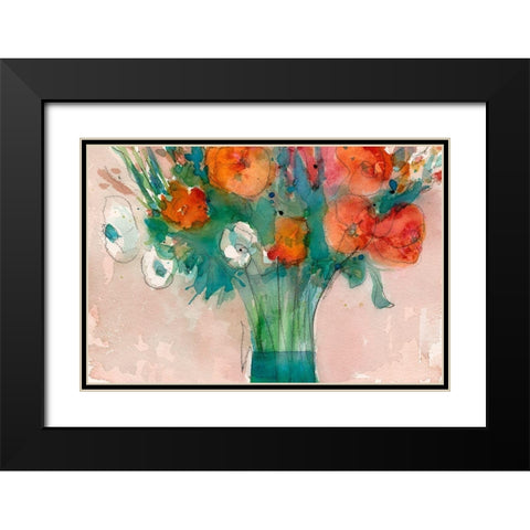 Abundant Bouquet II Black Modern Wood Framed Art Print with Double Matting by Dixon, Samuel