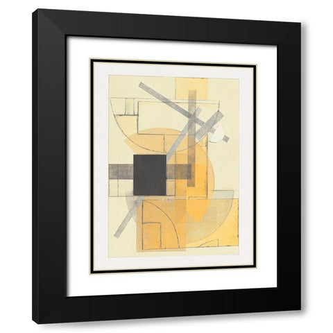 Mapping Bauhaus III Black Modern Wood Framed Art Print with Double Matting by Delamater, Rob