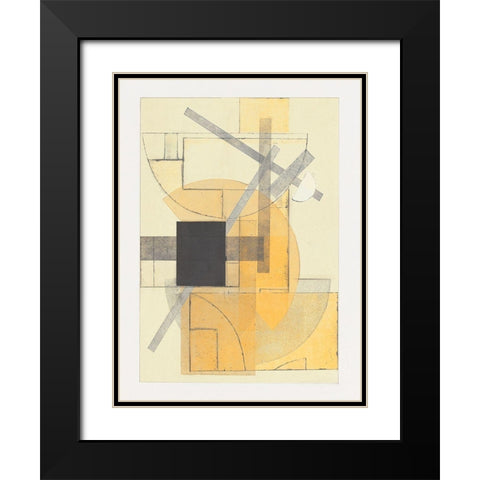 Mapping Bauhaus III Black Modern Wood Framed Art Print with Double Matting by Delamater, Rob