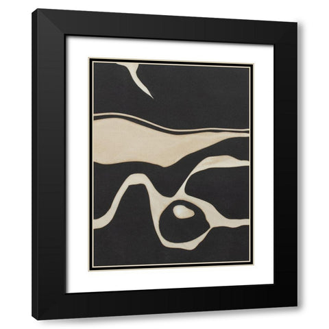 Tides in Sepia I Black Modern Wood Framed Art Print with Double Matting by Delamater, Rob