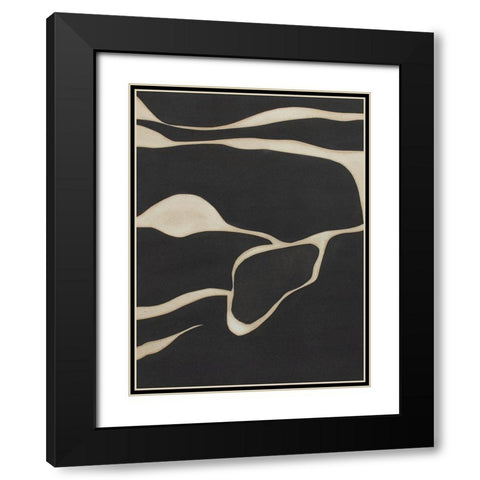 Tides in Sepia III Black Modern Wood Framed Art Print with Double Matting by Delamater, Rob