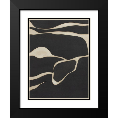 Tides in Sepia III Black Modern Wood Framed Art Print with Double Matting by Delamater, Rob