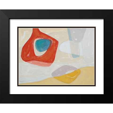 Tidelands Abstract I Black Modern Wood Framed Art Print with Double Matting by Delamater, Rob